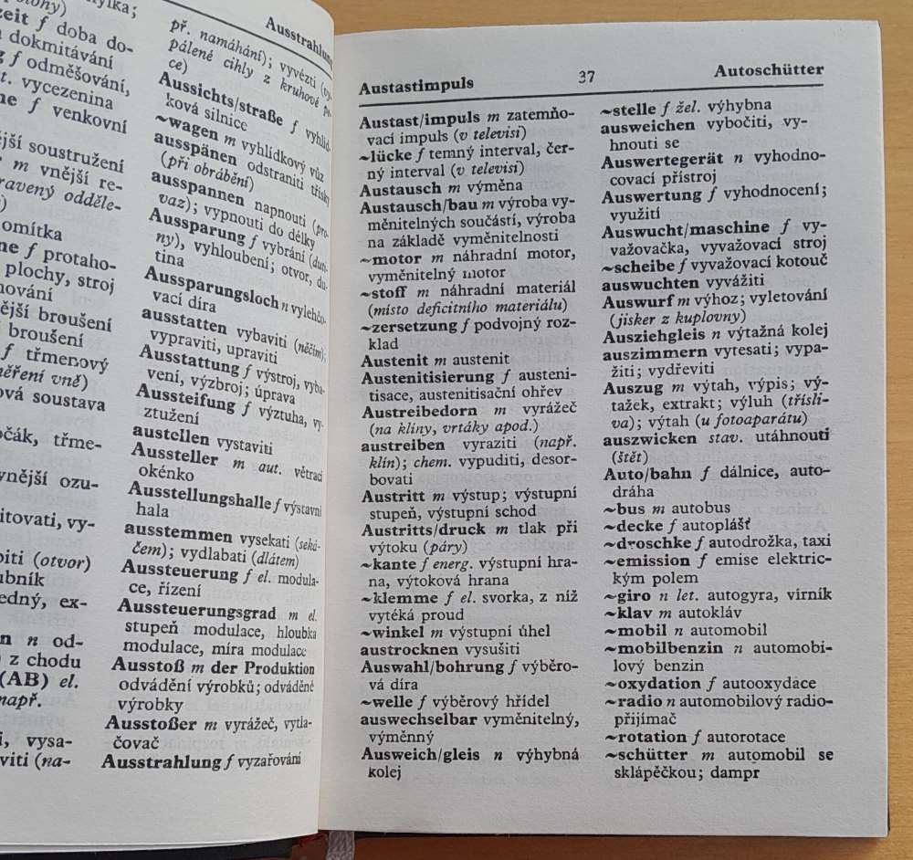 Kapesní německo-český a česko-německý technický slovník