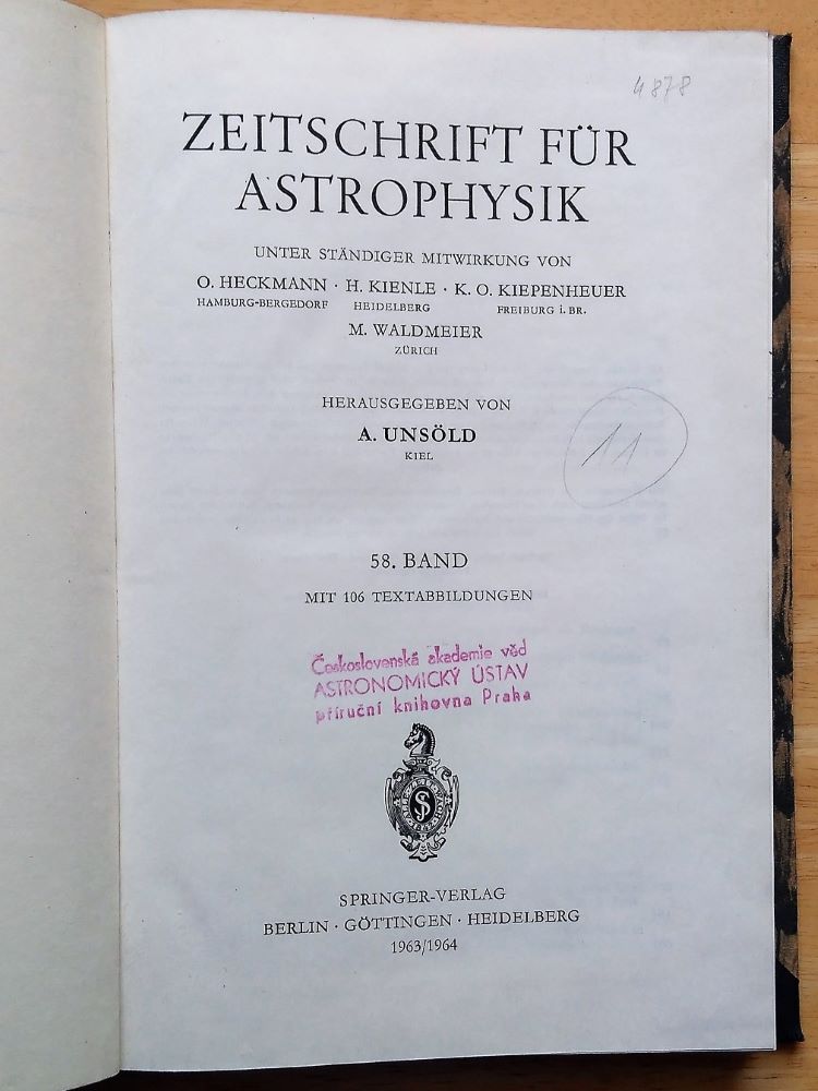 Zeitschrift fuer Astrophysik - Časopis astrofyziky