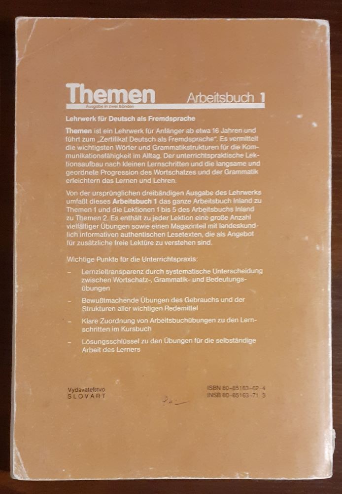 Themen 1., Arbeitsbuch