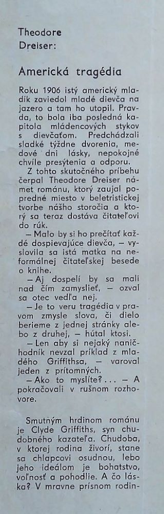 Americká tragédia / Dreiser