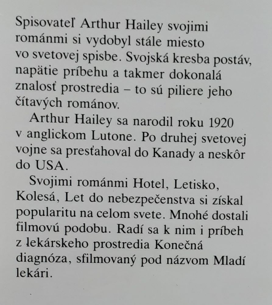 Konečná diagnóza / lekársky román