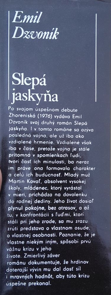 Slepá jaskyňa - edícia Nová próza