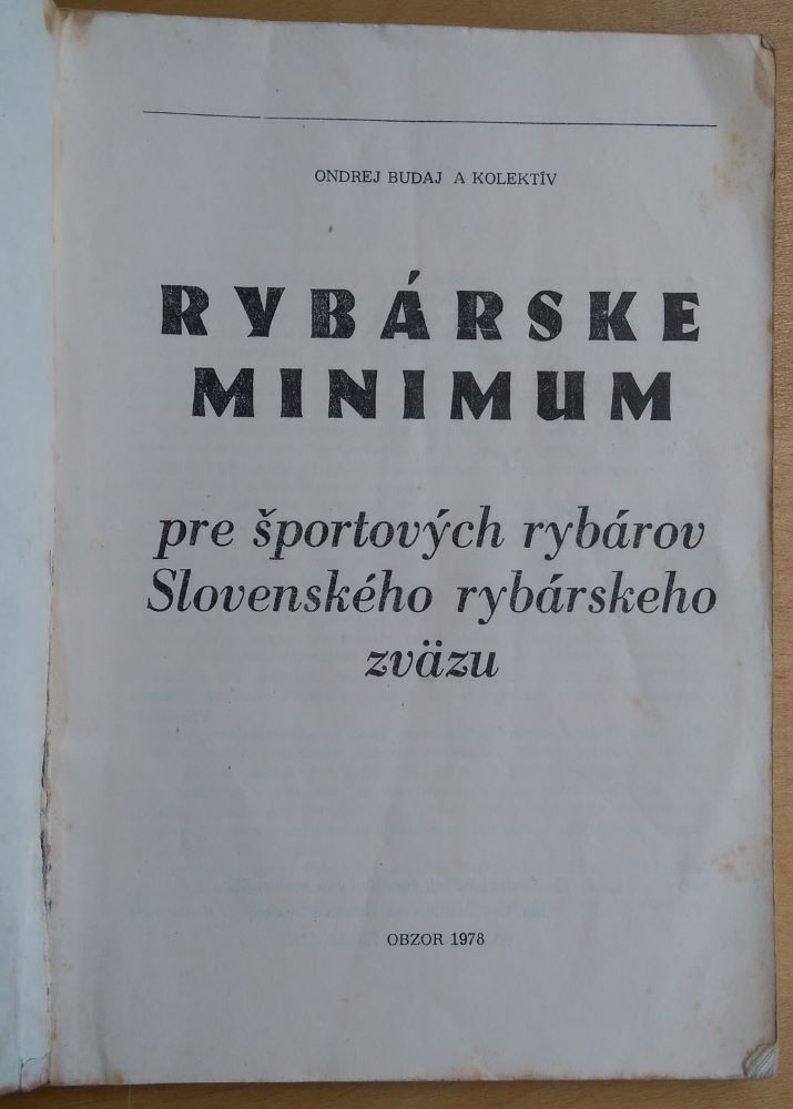 Rybárske minimum pre športových rybárov Slovenského rybárskeho zväzu