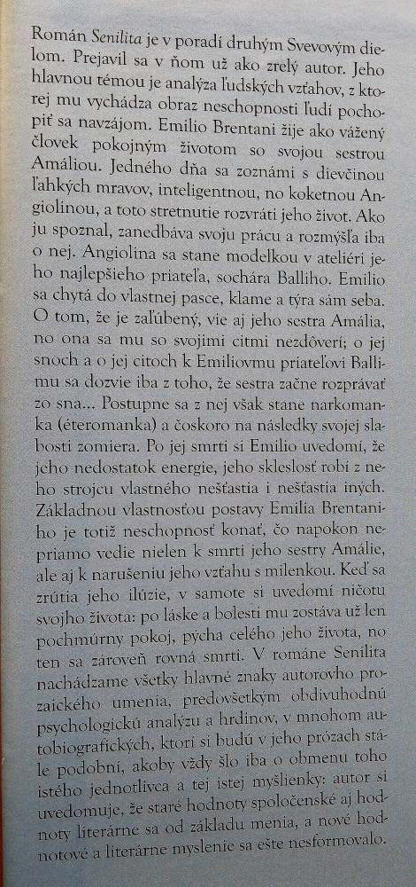 Senilita / Svetová knižnica SME 20. storočie - zväzok č. 29