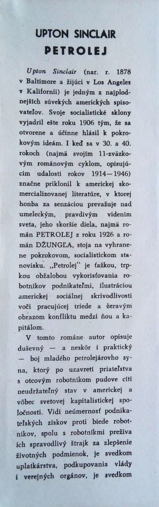 Petrolej / o naftárskych praktikách