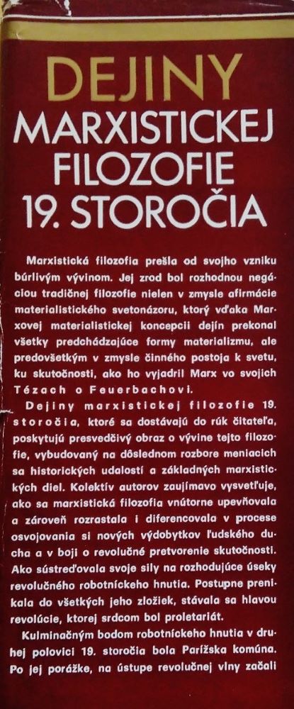 Dejiny marxistickej filozofie 19. storočia