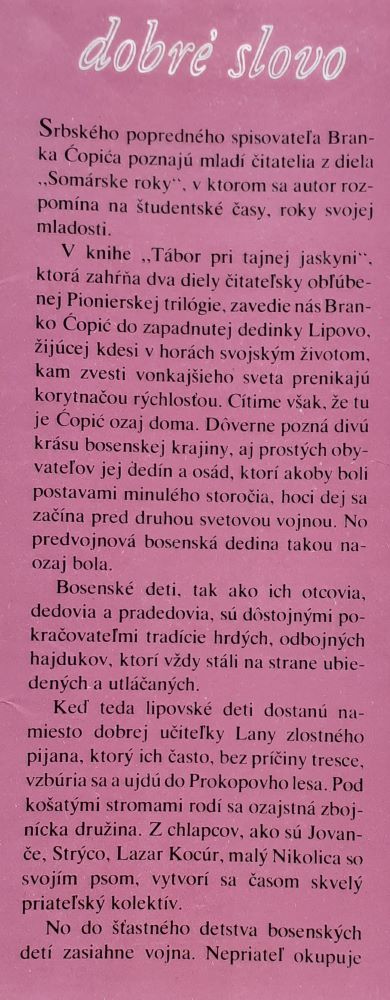 Tábor pri tajnej jaskyni / Edícia Dobré slovo