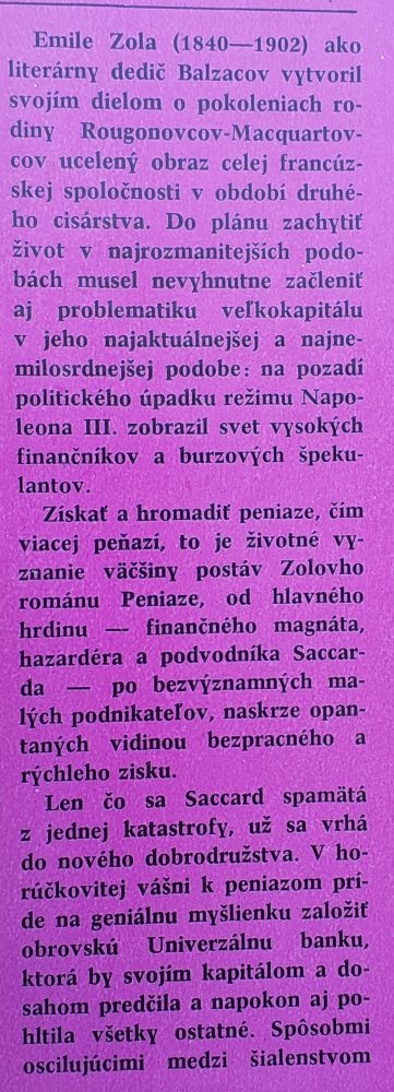 Peniaze (Émile Zola )