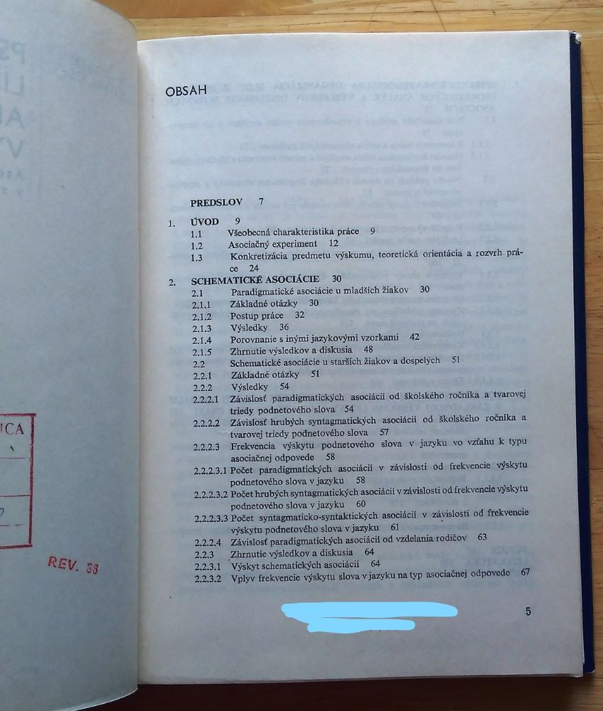 Psycholingvistická analýza vývinu lexiky