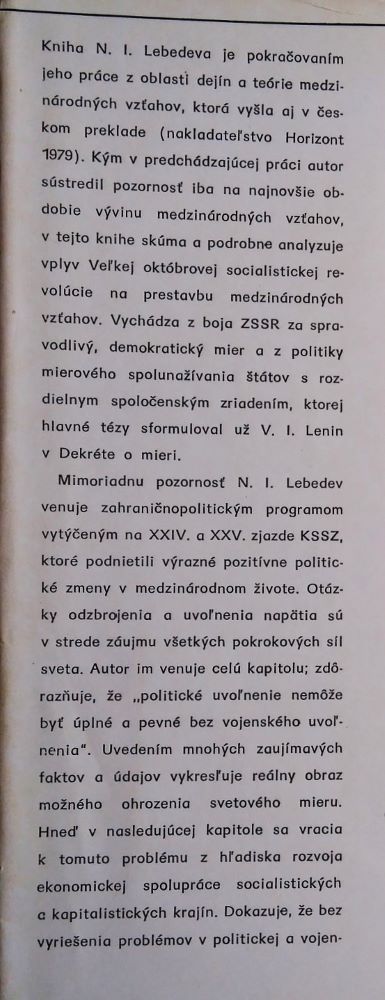 Nová etapa medzinárodných vzťahov