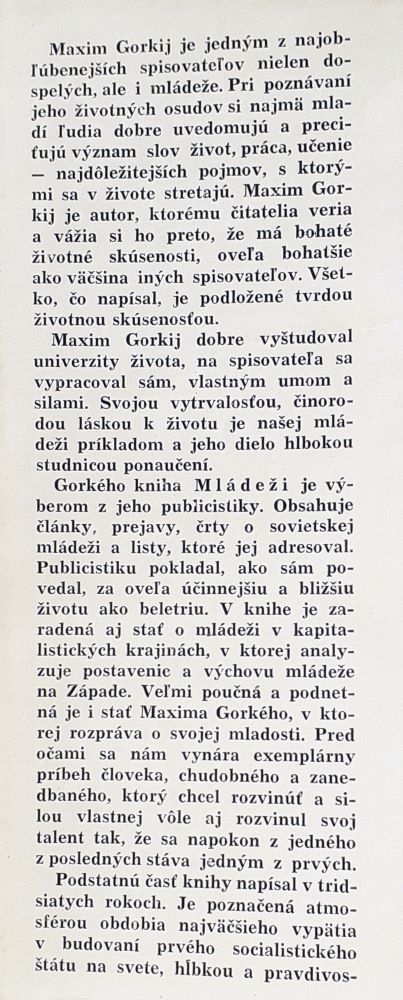 Mládeži / Maxim Gorkij