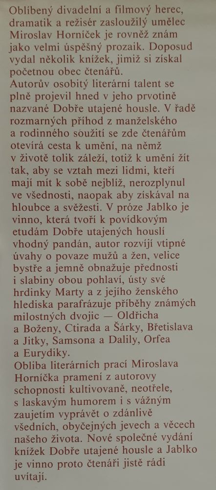 Dobře utajené housle / Jablko je vinno