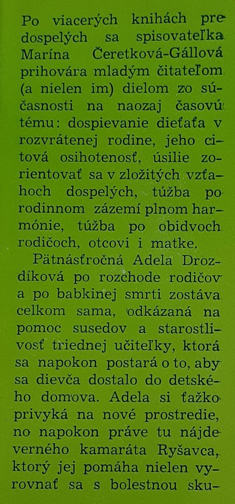 Dlhé čakanie Adely Drozdíkovej / Čajka