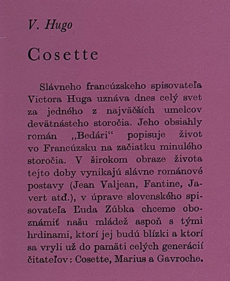 Cosette / Victor Hugo