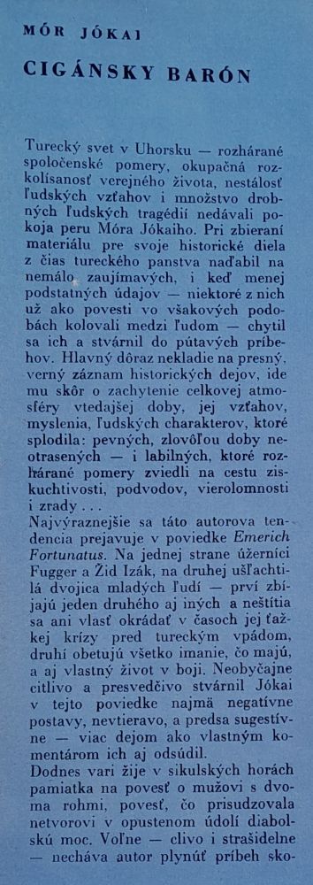 Cigánsky barón / Mór Jókai