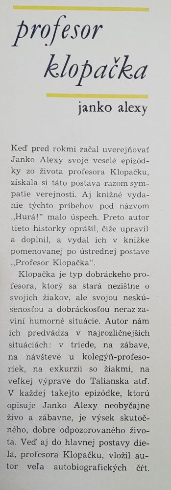 Profesor Klopačka 