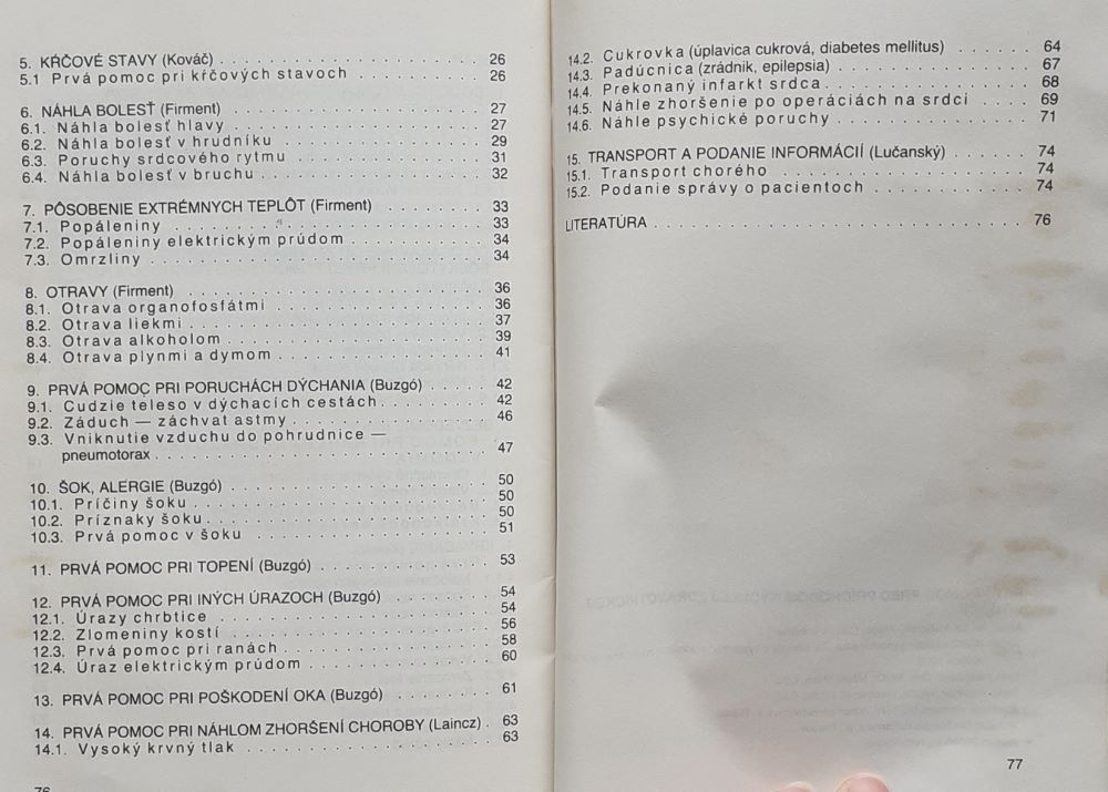 Prvá pomoc pred príchodom rýchlej zdravotníckej pomoci