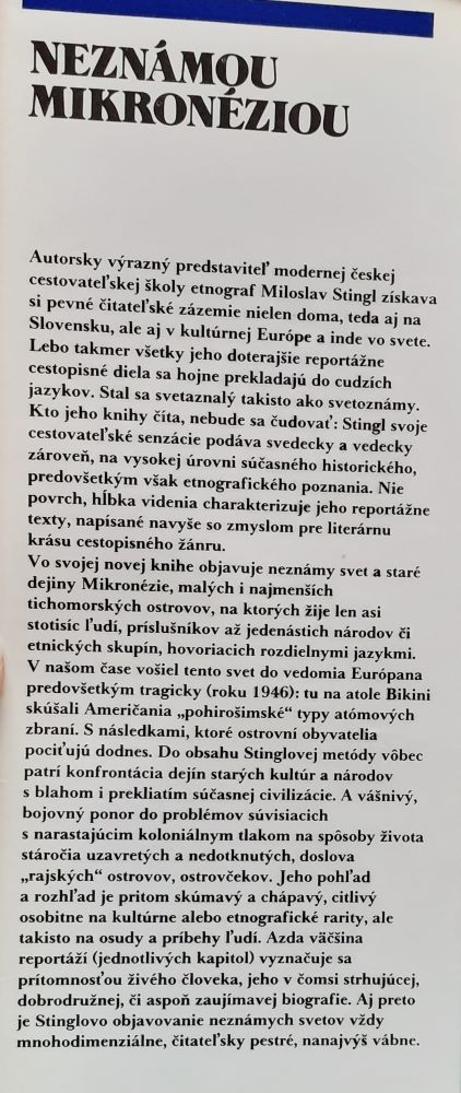 Neznámou Mikronéziou / Svetom (cestopis)