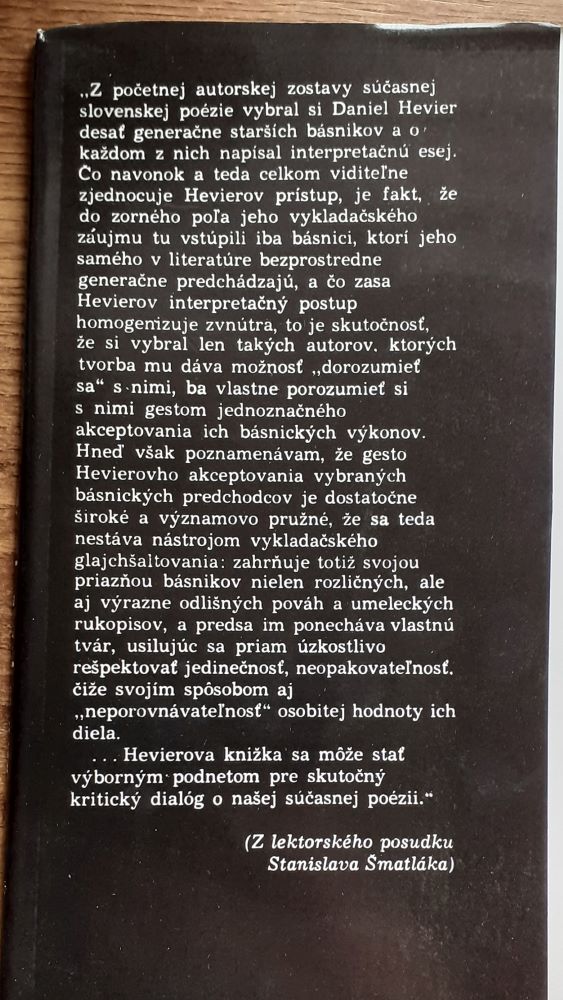 Dorozumenie v jednej reči / Desať slovenských básnikov