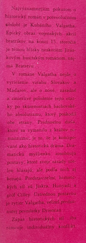 Valgatha / Historická povesť z dejov uhorských 15. storočia