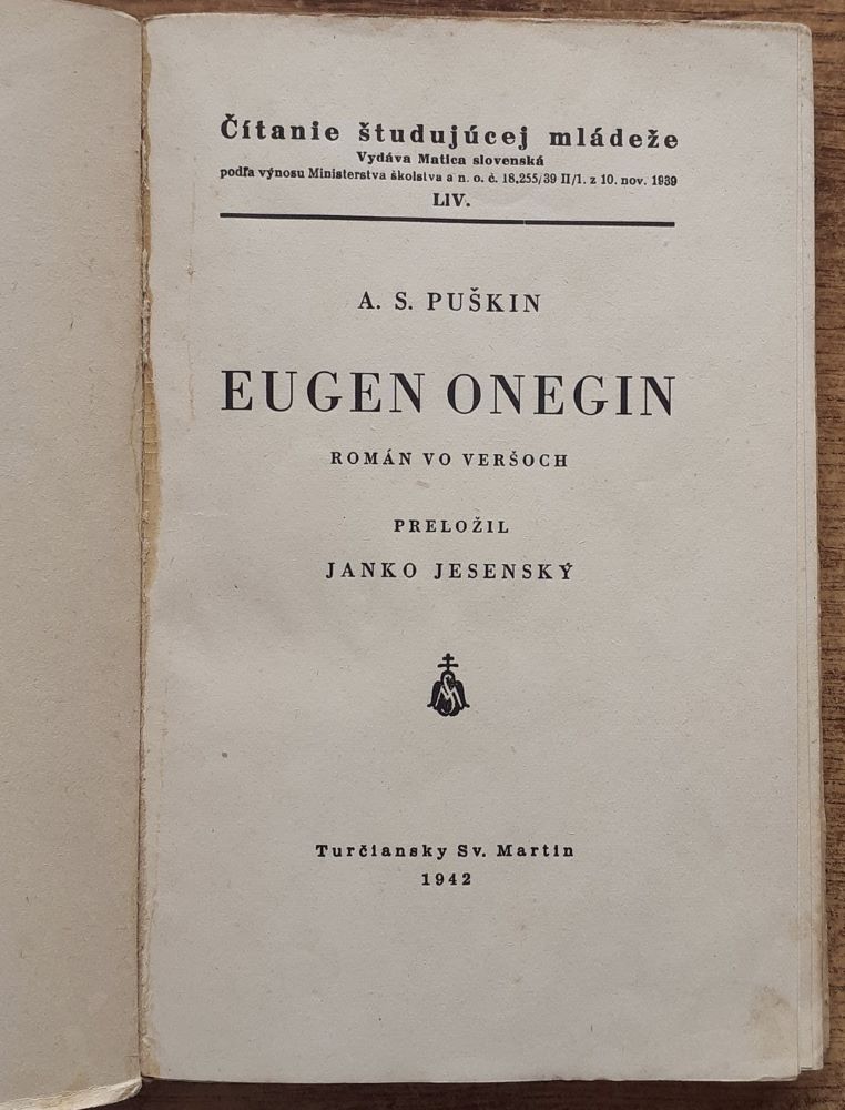 Eugen Onegin / Román vo veršoch