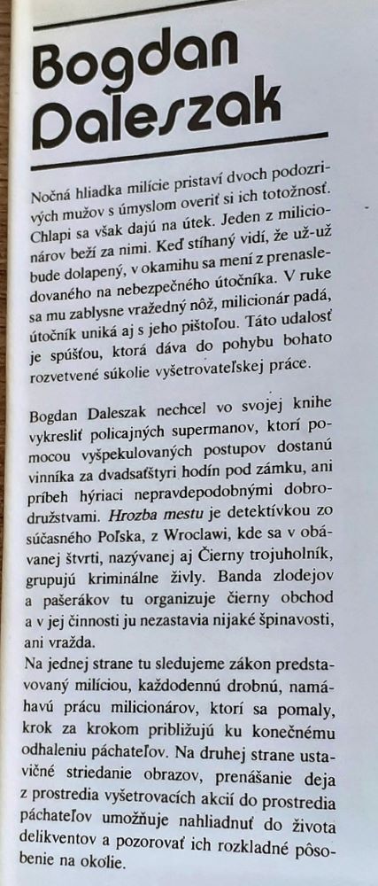 Hrozba mestu / detektívka / edícia Labyrint