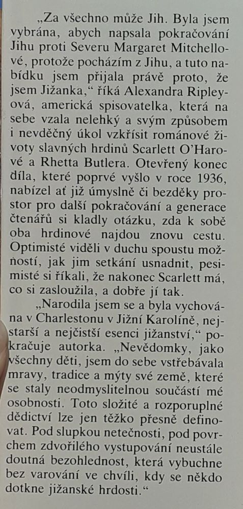 Scarlett 1. pokračování Jihu proti Severu