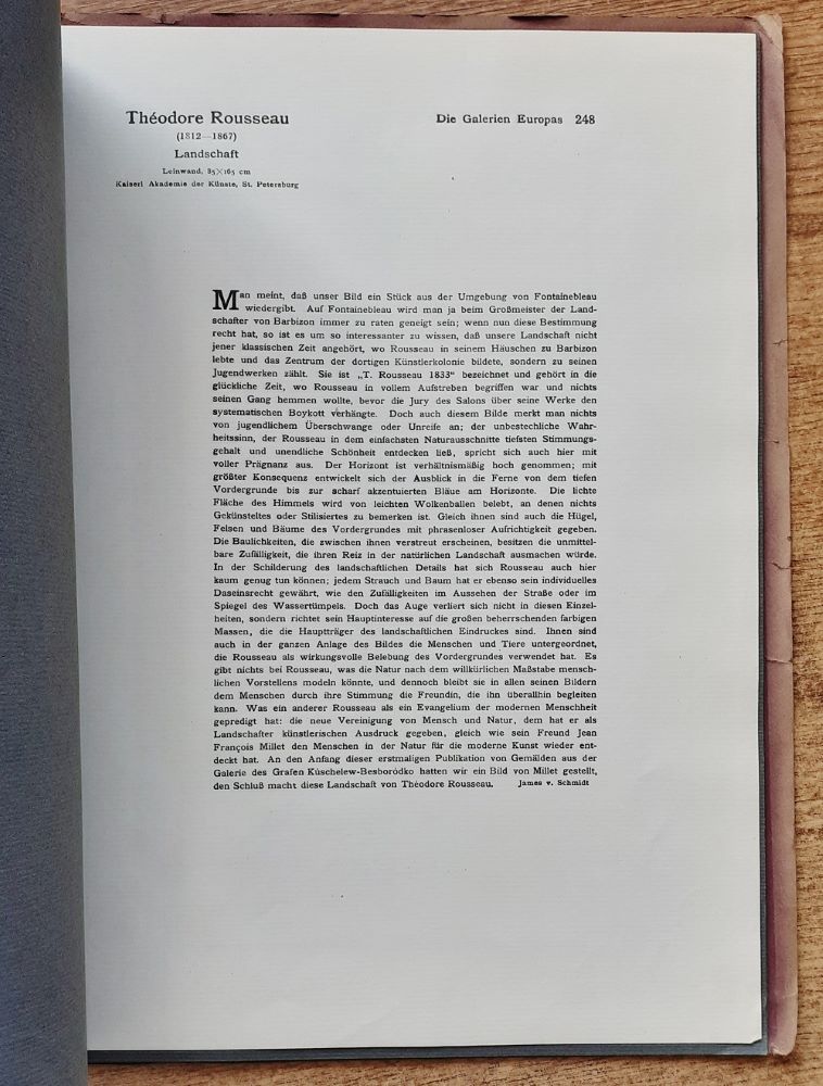 Die galerien Europas / Farbige Wiedergaben alter Meister