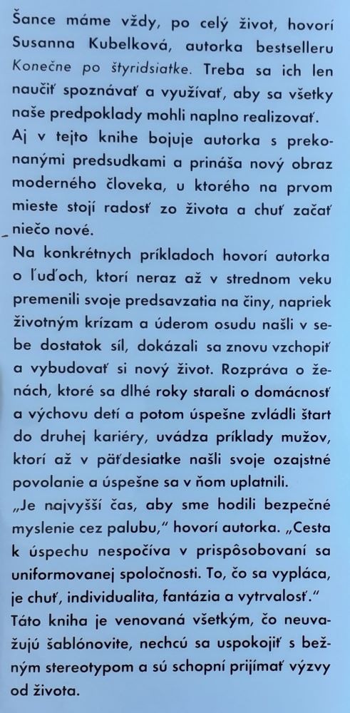 Začínam znova / Šťastie a úspech v druhej kariére