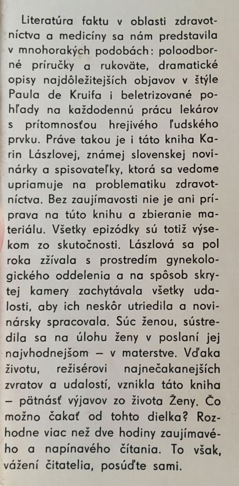 Ženský lekár spomína / Memoáre lekára - gynekológa