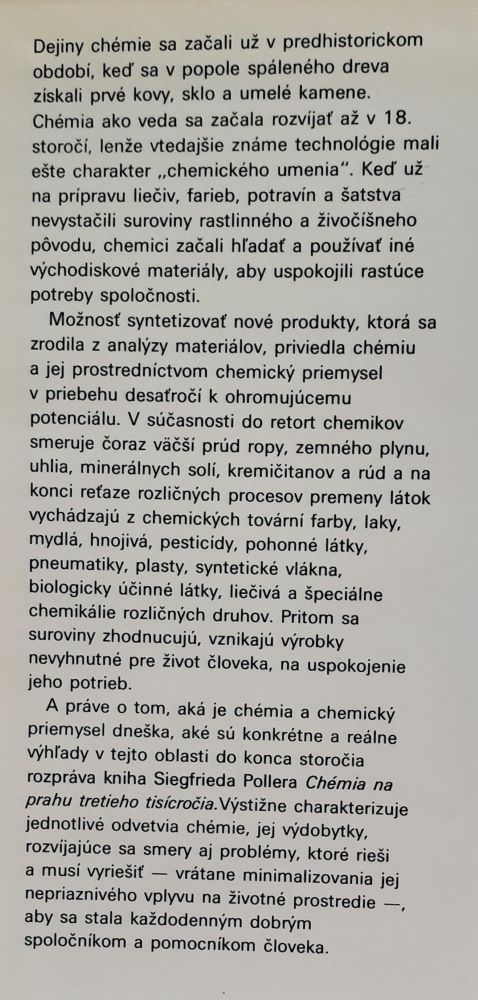 Chémia na prahu tretieho tisícročia