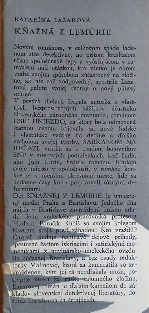 Kňažná z Lemúrie / 1. autorkin kriminálny román