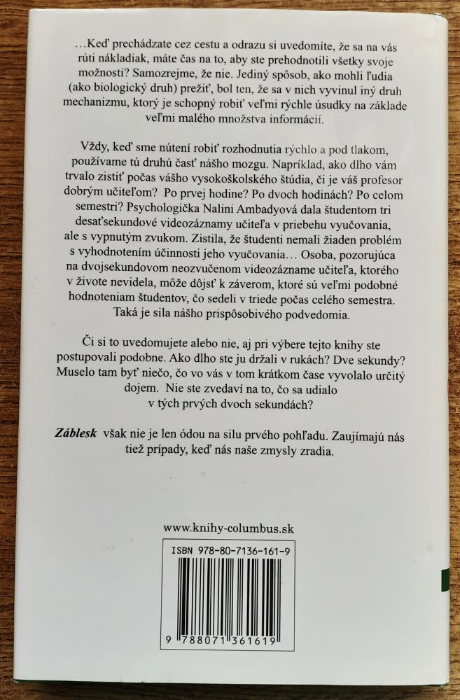 Záblesk / Ako myslieť bez rozmýšľania