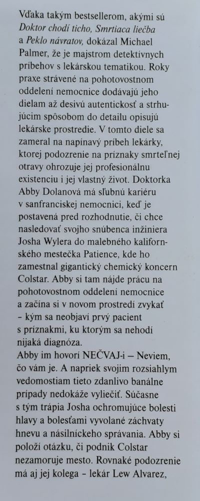 Diagnóza: Odsúdení na smrť / thriler, lekárske prostredie