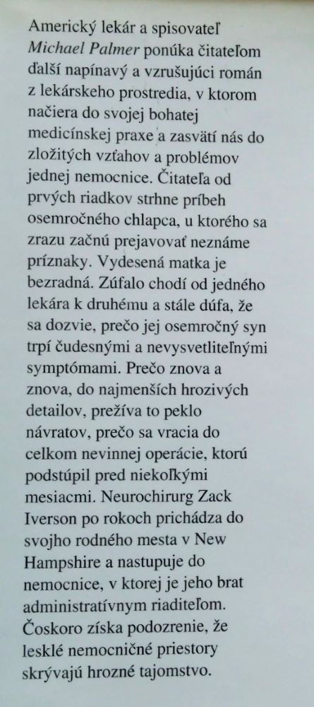 Peklo návratov / lekársky román