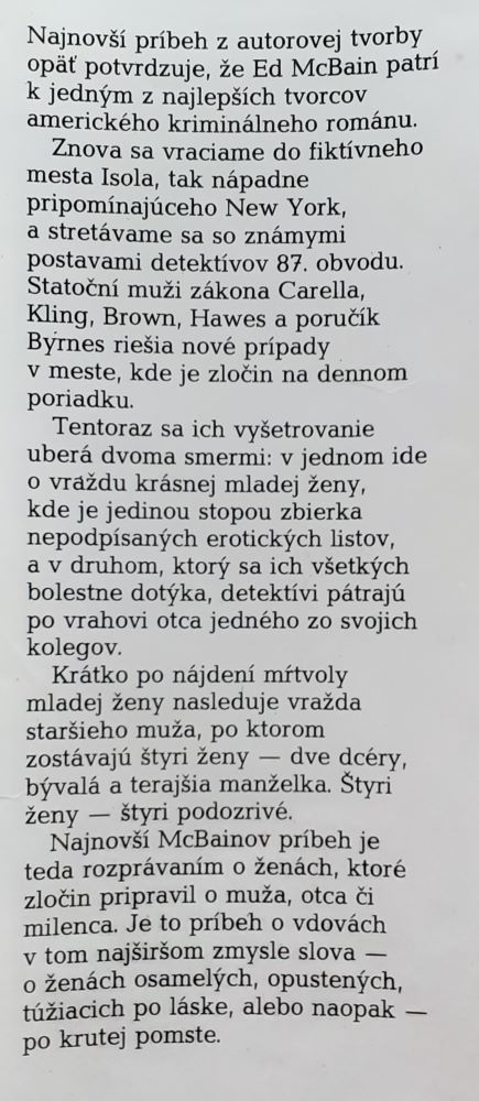 Vdovy / SPKK / detektívka