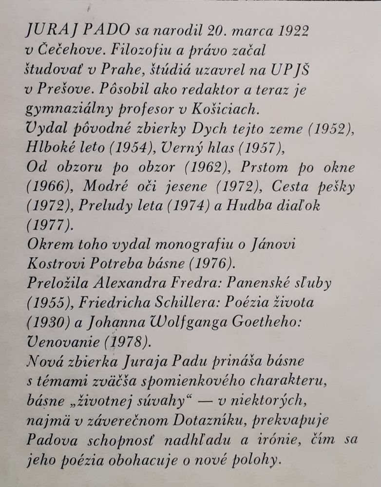 Životopis / Nová poézia