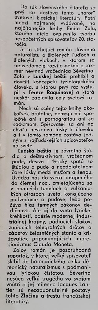 Ľudská beštia / Émile Zola
