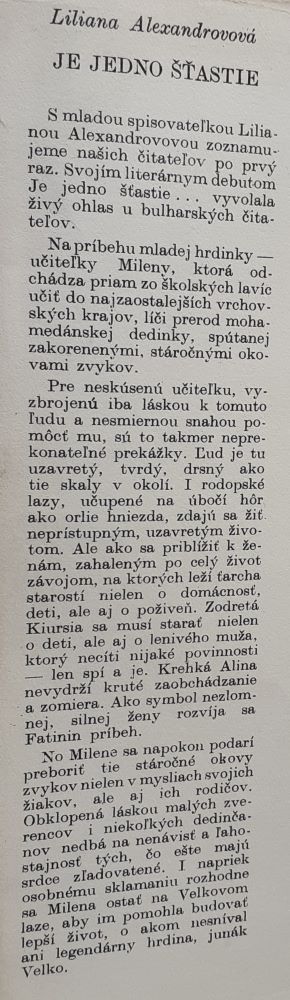 Je jedno šťastie