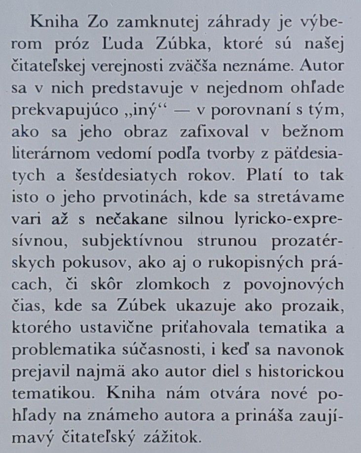 Zo zamknutej záhrady