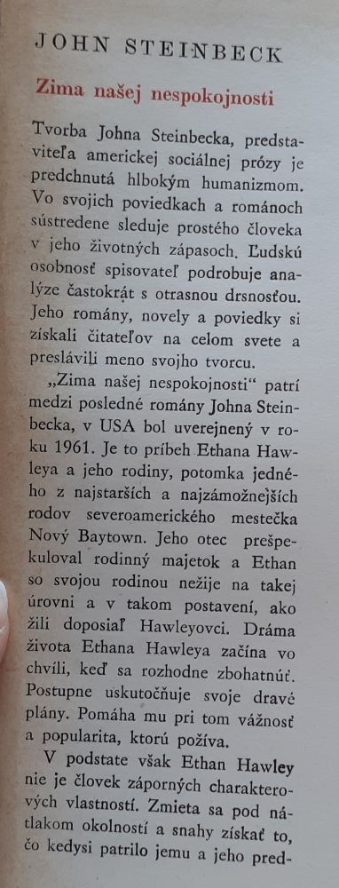 Zima našej nespokojnosti