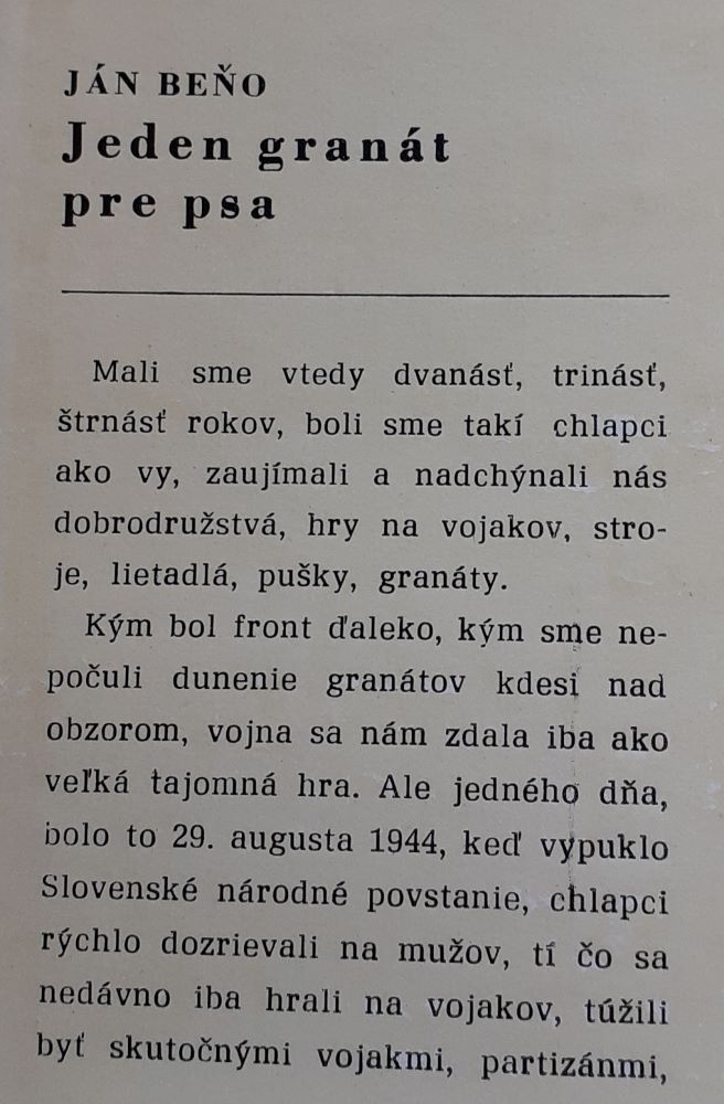 Jeden granát pre psa