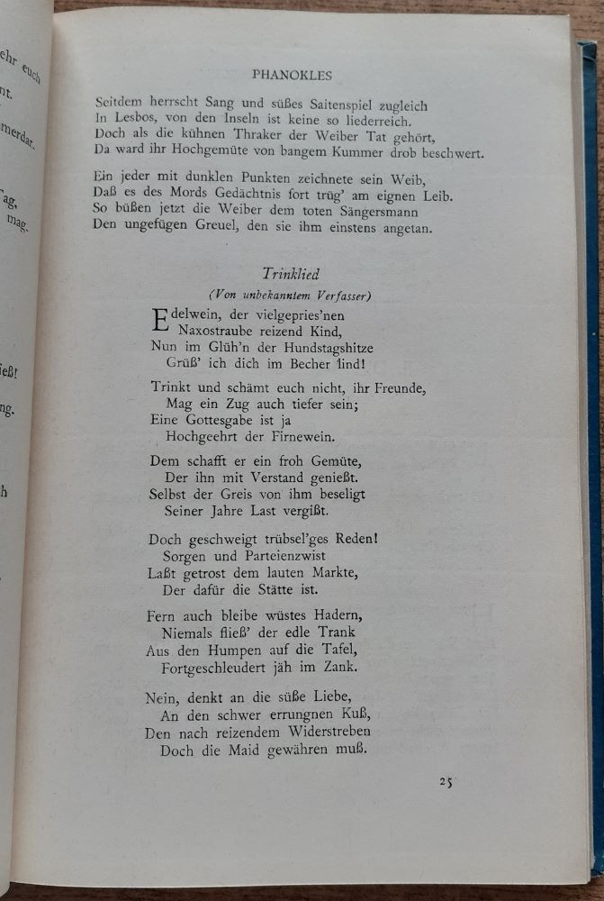 Griechenlyrik in deutsche verse ubertragen