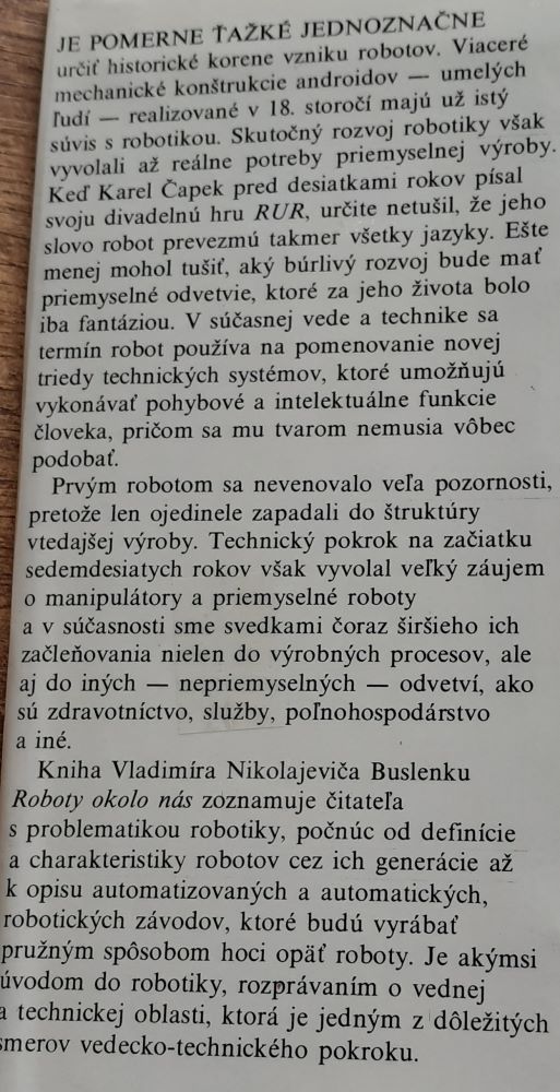 Roboty okolo nás