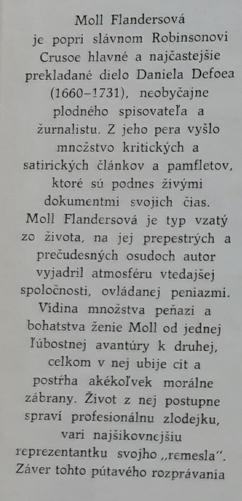 Moll Flandersová / Defoe