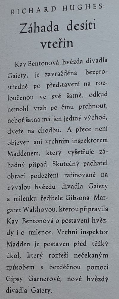 Záhada desíti vteřin / Detektívní román