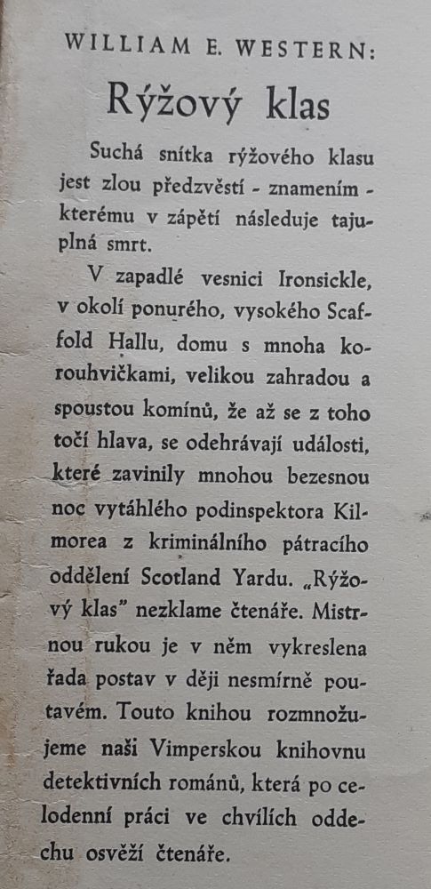 Rýžový klas / Detektivní román
