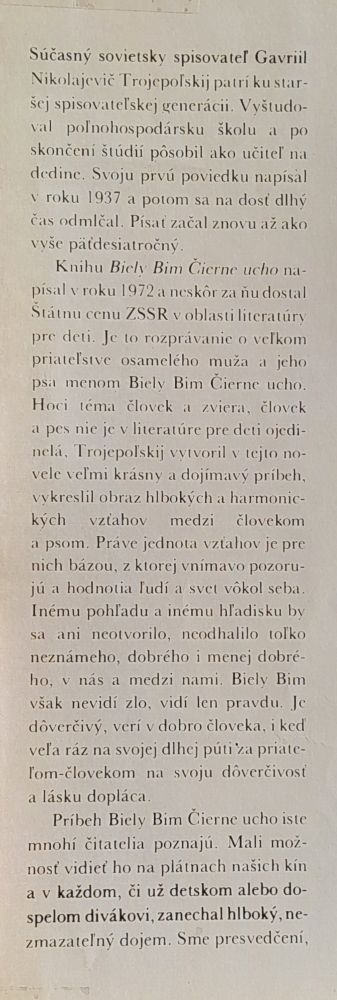 Biely Bim Čierne ucho / Edícia Klub mladých čitateľov
