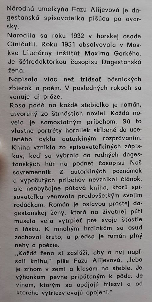 Rosa padá na každé stebielko