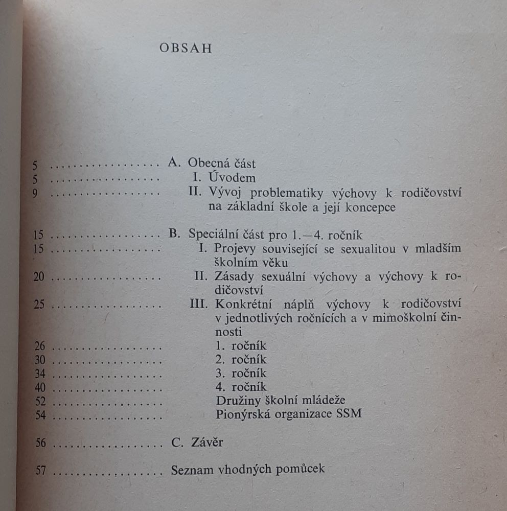 Výchova k rodičovství na základní škole / Metodický text pro učitele 1.- 4. ročníku